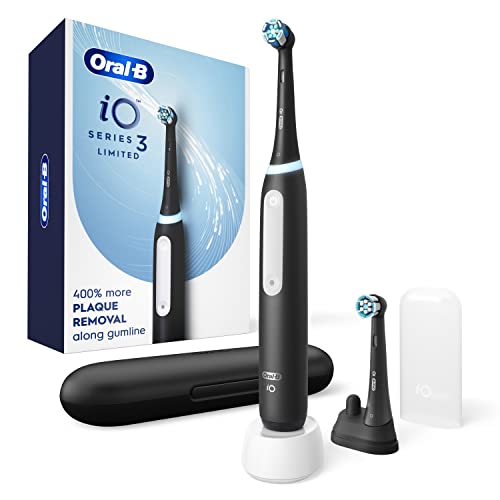 Black Rechargeable Electric Toothbrush with 2 Brush Heads and Travel Case I15384
