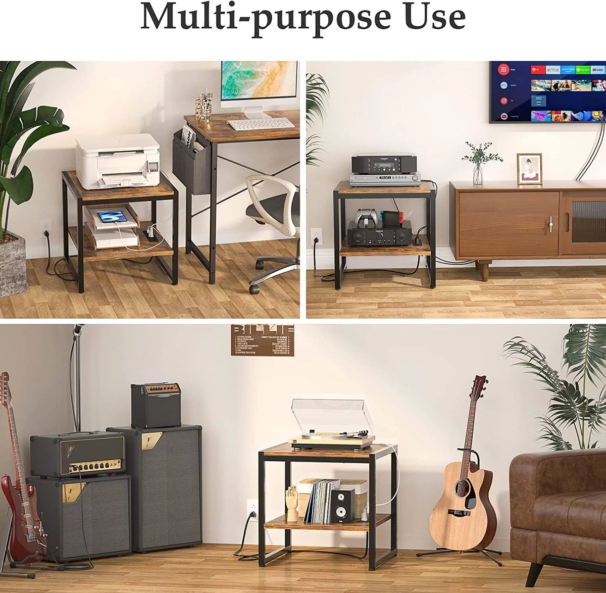 20 Inch Square End Table with Charging Station B787763