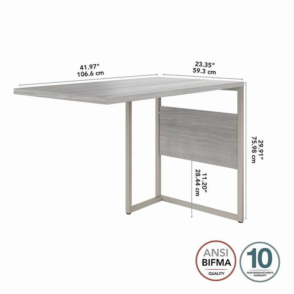 42W x 24D Desk Return/Bridge in Platinum Gray U112609