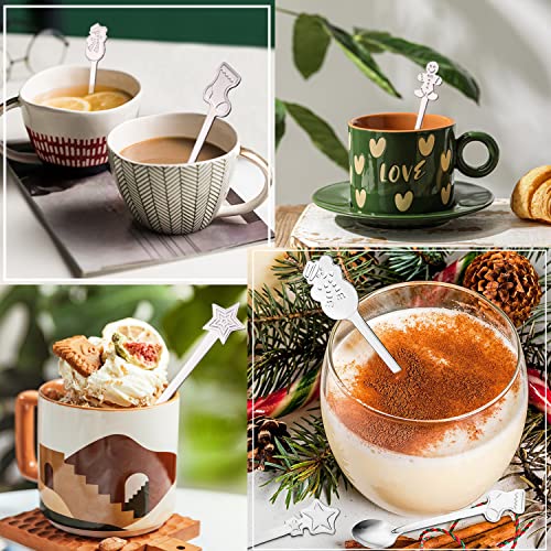 16 Pc Stainless Steel Christmas Spoons Set N403