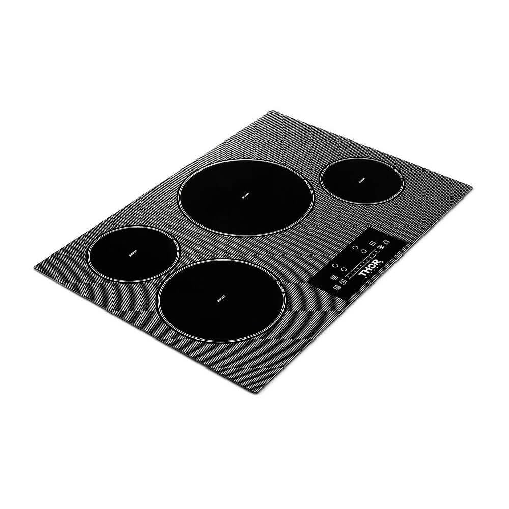 Black 4 Burner Built-In Electric Induction Cooktop J48114