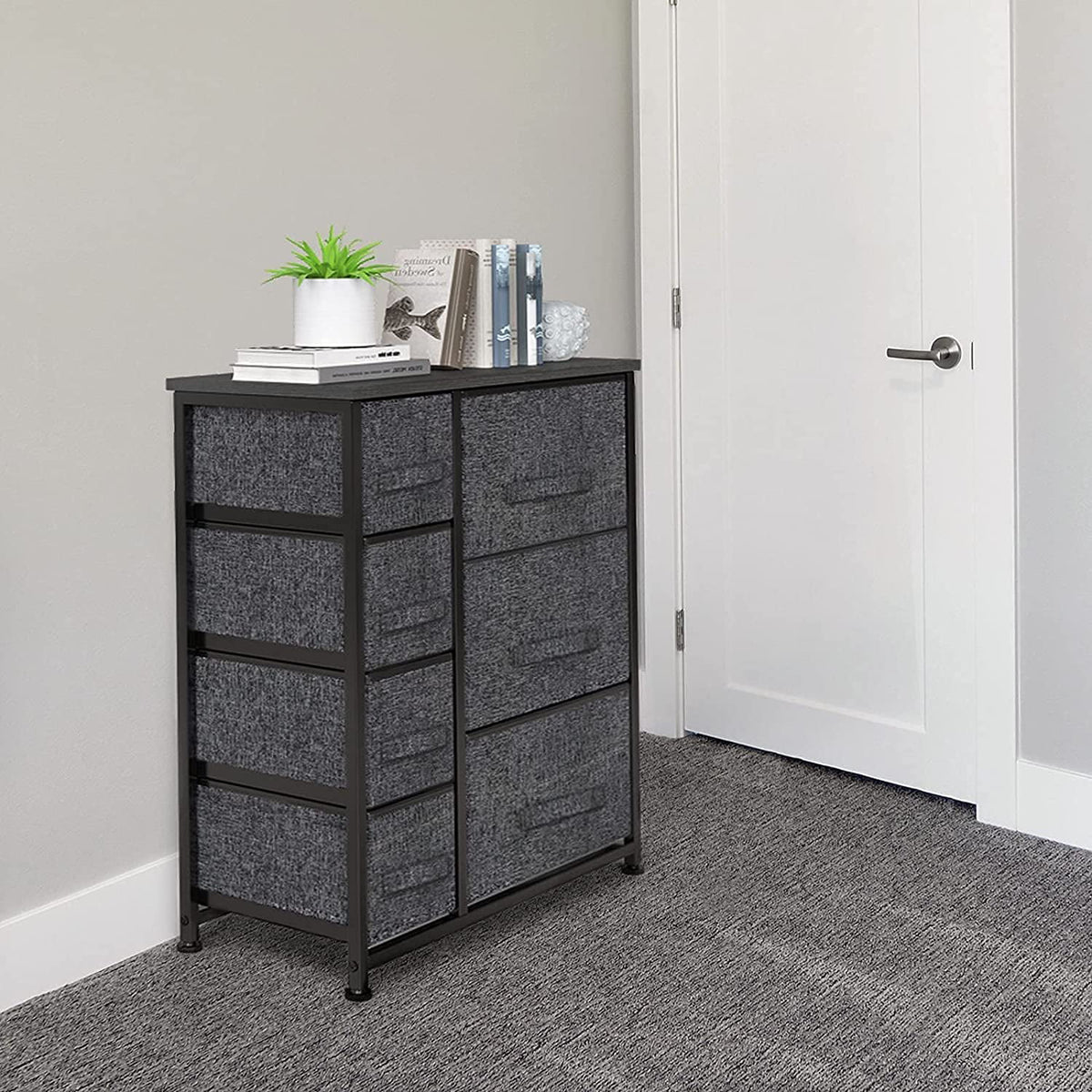 7 Drawer Fabric Storage Tower with Steel Frame L8941