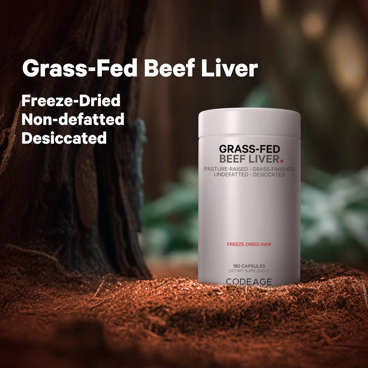 Grass-Fed Beef Liver Freeze-Dried Supplement, 180 ct Z367