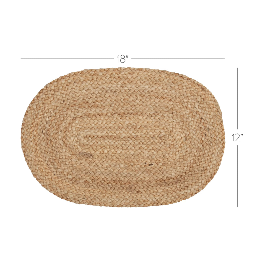 Jute Textured Oval Placemat Set of 6 J86279