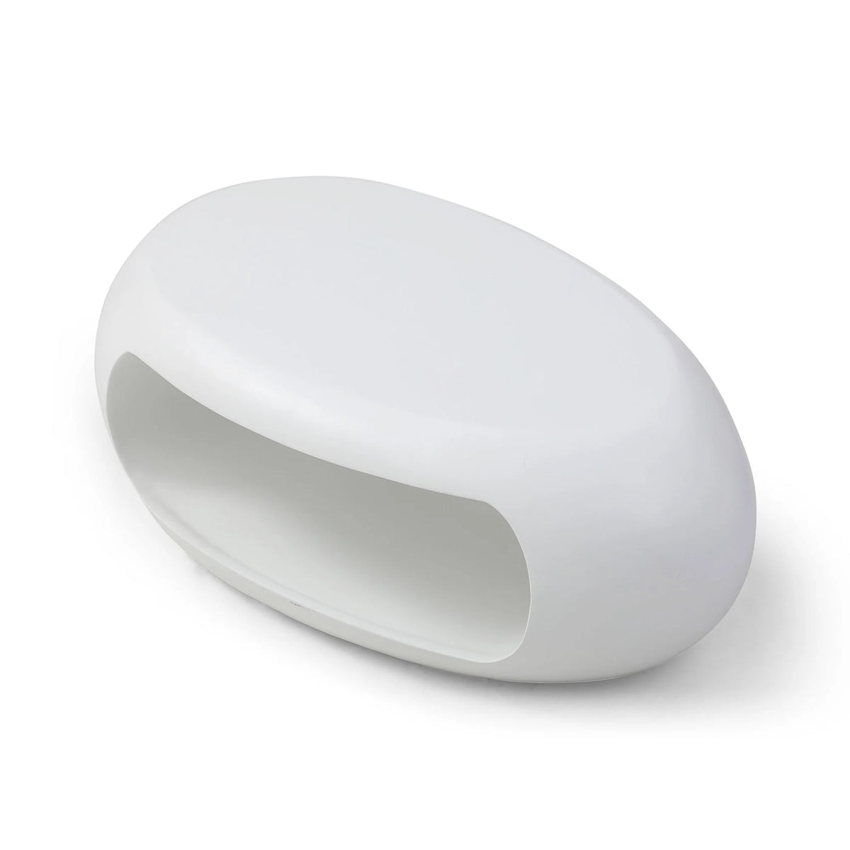 White Oval Fiberglass Coffee Table L12500