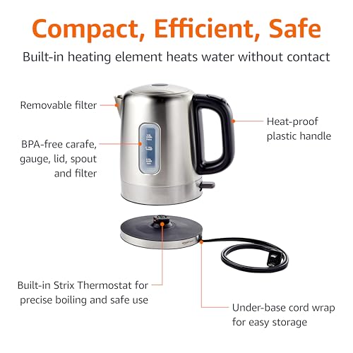 Glass Electric Kettle 1.1 Quarts 1500W L696814