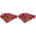 Red Square Tufted Outdoor Wicker Seat Cushion 2 Pack U989