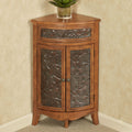 Corner Accent Storage Cabinet Pecan 30.5 Inches Tall L798