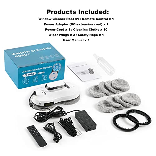 Window Cleaning Robot Vacuum with Ultrasonic Water Spray and Remote Control D5418
