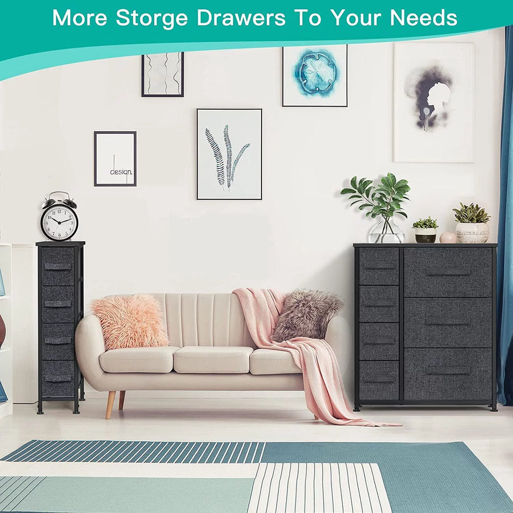 7 Drawer Fabric Storage Tower with Steel Frame L8941