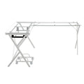 White Computer Desk with Glass Top & CPU Holder X77291