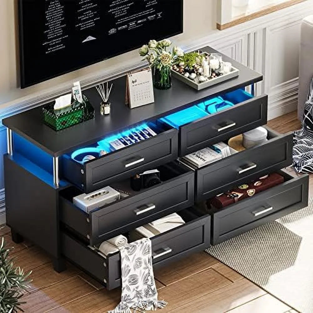 Black 8 Drawer Dresser C88202
